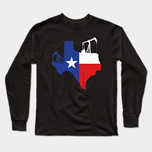 Oil Rigger | Oilfield Worker | Oilman | Texas Long Sleeve T-Shirt